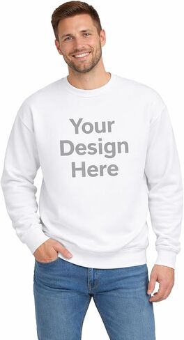 BILLIONHATS Custom Crewneck Sweatshirt for Men & Women Personalized Sweatshirts with Photo, Logo or Text Printed Front & Back in Kuwait