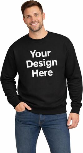 BILLIONHATS Custom Crewneck Sweatshirt for Men & Women Personalized Sweatshirts with Photo, Logo or Text Printed Front & Back in Kuwait