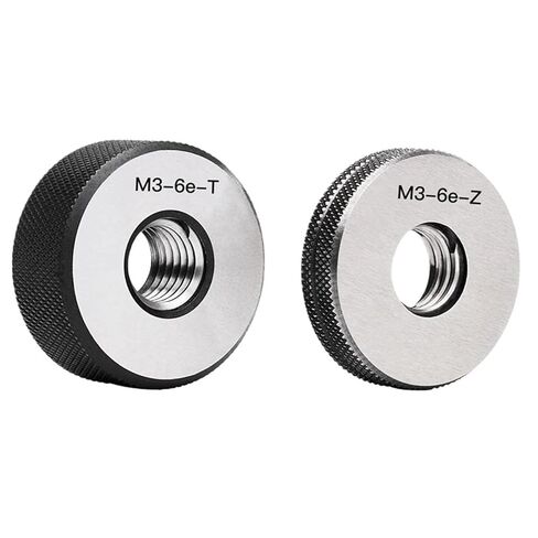 1SET(1*GO+1*NOGO) 6e M2-M12 Standard Metric Fine Tooth Thread Ring Gauge Measure Tool M2M3M4M5M6M8M12(M10X1 6e T Z) in Saudi Arabia
