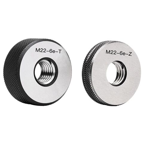 1 مجموعة (1 * GO + 1 * NOGO) 6e M20-M27 القياسية متري غرامة الأسنان موضوع حلقة قياس أداة قياس M20M22M24M27(M20X1 6e T Z) in Kuwait