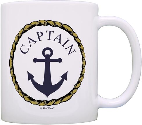 Captain and First Mate Couples Sailing Nautical Mug Bundle 2 Pack 11oz Ceramic Coffee Mugs Set in Saudi Arabia