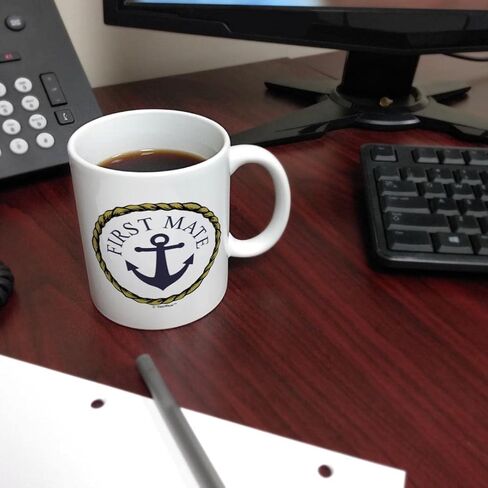 Captain and First Mate Couples Sailing Nautical Mug Bundle 2 Pack 11oz Ceramic Coffee Mugs Set in Saudi Arabia