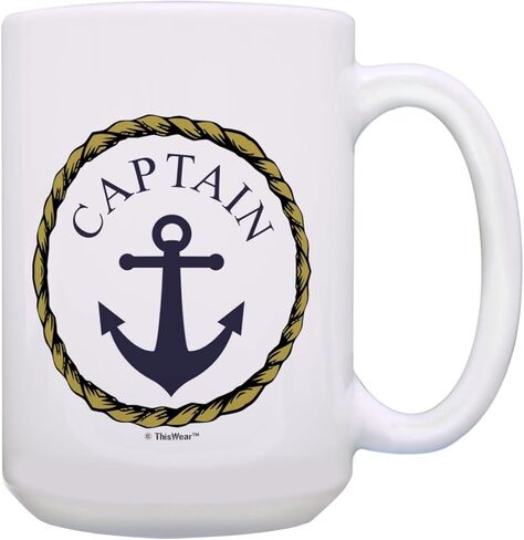 Captain and First Mate Couples Sailing Nautical Mug Bundle 2 Pack 11oz Ceramic Coffee Mugs Set in Saudi Arabia