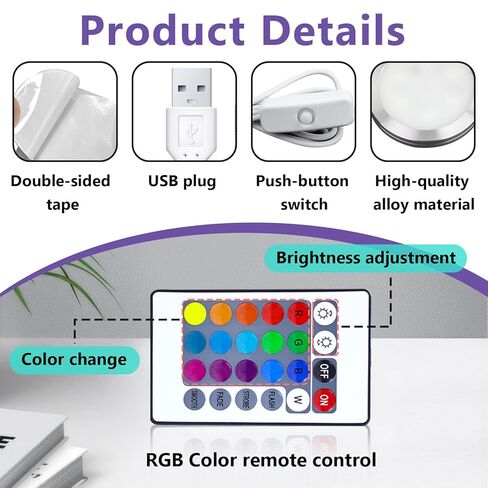 مجموعة مصابيح LED للتحكم عن بعد RGB مكونة من 6 قطع متوافقة مع طباعة Bambu Lab Makerworld/Anycubic/Makeronline، طقم مصابيح LED 16 لونًا 001 مع 5 فولت USB in Kuwait