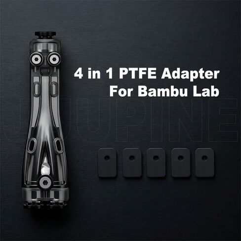 ترقية محول PTFE 4 في 1 لطابعة Bambu Lab P2S/H2C/H2D/H2S/P1S/P1P/X1C/A1/A1MINI ثلاثية الأبعاد مضادة للانسداد، محول Bambu 4 في 1 ptfe لطابعة Bambulab H2C ثلاثية الأبعاد 4 في 1 محول PTFE ووسادة تنظيف الفتيل in Kuwait