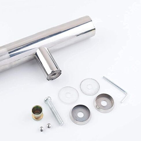 Shower door handles,Thick Stainless Steel Round Tube Commercial Push-Pull Door Handle, Bathroom Shower Door Handle, Glass Sliding Door Handles, 5 Lengths (Size : 1000&ti (Size : 1000x7 ( Size : 1000x7 in Kuwait