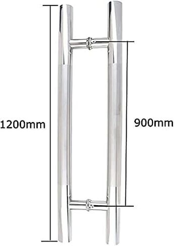 Shower door handles,Thick Stainless Steel Round Tube Commercial Push-Pull Door Handle, Bathroom Shower Door Handle, Glass Sliding Door Handles, 5 Lengths (Size : 1000&ti (Size : 1000x7 ( Size : 1200x9 in Kuwait
