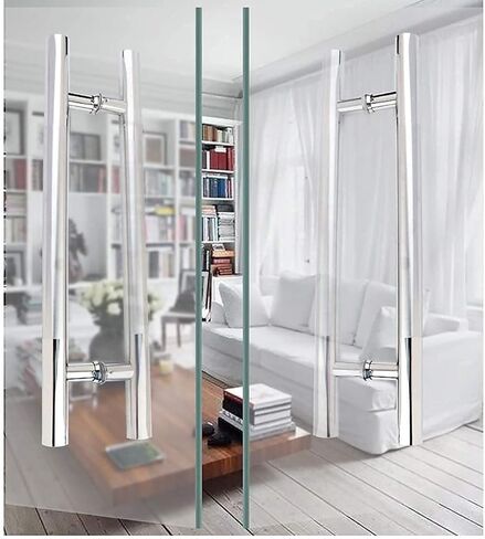 Shower door handles,Thick Stainless Steel Round Tube Commercial Push-Pull Door Handle, Bathroom Shower Door Handle, Glass Sliding Door Handles, 5 Lengths (Size : 1000&ti (Size : 1000x7 ( Size : 1200x9 in Kuwait