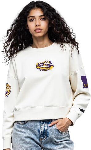 سويت شيرت نسائي من Pro Standard NCAA للسيدات من كلية شانيل الكلاسيكية المصقولة من الخلف برقبة مستديرة من French Terry in Kuwait