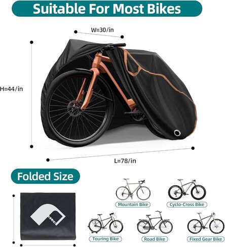 PALON Bicycle Covers Outdoor Storage Waterproof, Bike Cover Outdoor for 1-3 Bikes, Bike Rarp with Lock Holes, Sun and Wind Protection in Kuwait