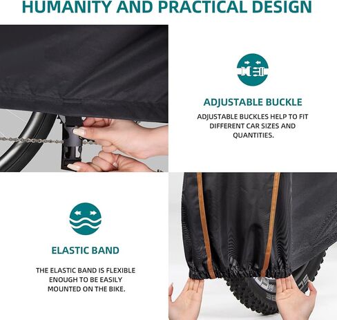 PALON Bicycle Covers Outdoor Storage Waterproof, Bike Cover Outdoor for 1-3 Bikes, Bike Rarp with Lock Holes, Sun and Wind Protection in Kuwait