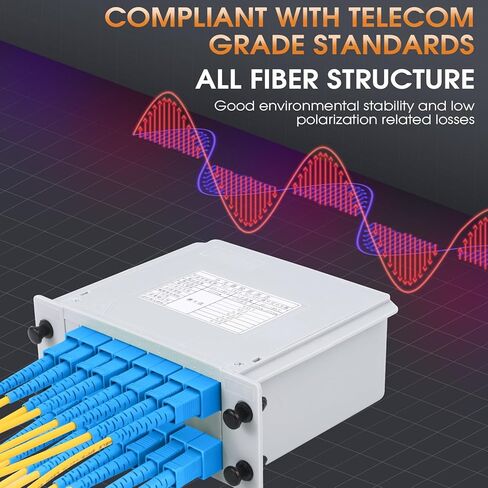 SC/UPC PLC Fiber Optic Splitter 1x16 Cassette Card Inserting, Optic Fiber Splitter for Home Wiring, LAN, Network Rooms, Fiber Distribution Box in Kuwait