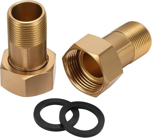Brass Water Meter Coupling, 3/4" NPT Male to 1" NPT Female, for DN20 Water Meter in Kuwait