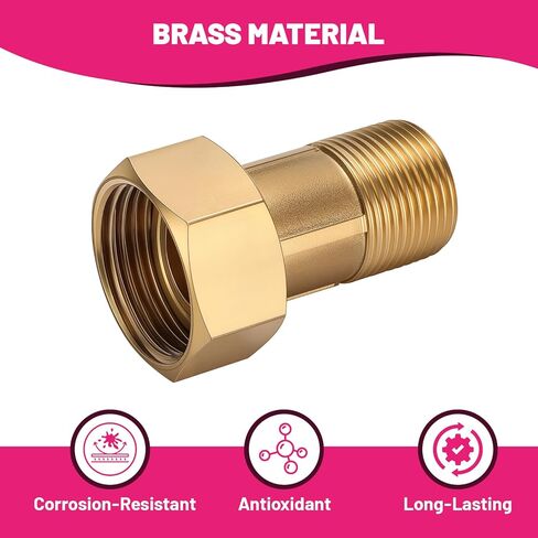 Brass Water Meter Coupling, 3/4" NPT Male to 1" NPT Female, for DN20 Water Meter in Kuwait