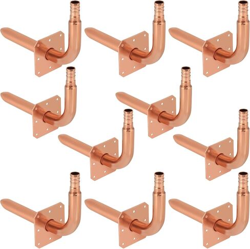 (Znkiok®10 Pack) تركيبات Pex مقاس 1/2 بوصة، كوع خارجي من النحاس مع شفة حائط 1/2 بوصة × 6 بوصة، لأنظمة السباكة Pex B وC، معتمد من UPC، NSF/ANSI 61. in Kuwait