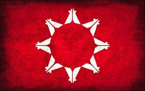 ملصق JR Studio مقاس 3x5 بوصة بمظهر عتيق Oglala Sioux Nation Flag ملصق - قبيلة أمريكية هندية أصلية من الفينيل ملصق سيارة مقاوم للماء ملصق ممتص للصدمات in Kuwait