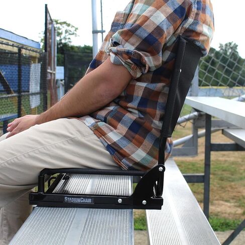 Gamechanger Lite Stadium Chair - Portable Folding Bleacher Seat with Breathable Mesh, Steel Frame, Carry Handle - 350lb Capacity - Lightweight Sports Seating in Kuwait