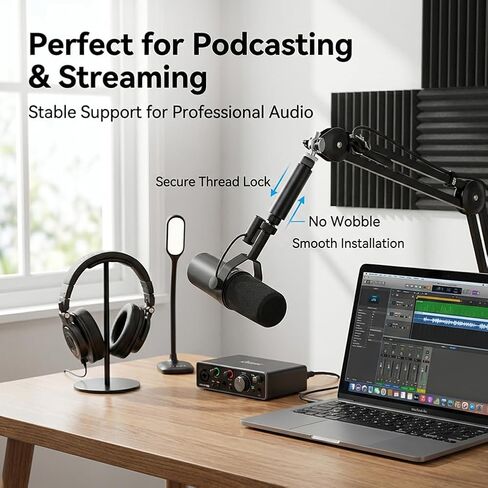 13-Pack Microphone Stand Adapter Set with Extension Tube, 3/8 to 5/8 and 1/4 Threaded Screw Mount, Black Aluminum Alloy for Mic Boom Arm, Tripod, Projector Stand and Lighting Equipment in Kuwait