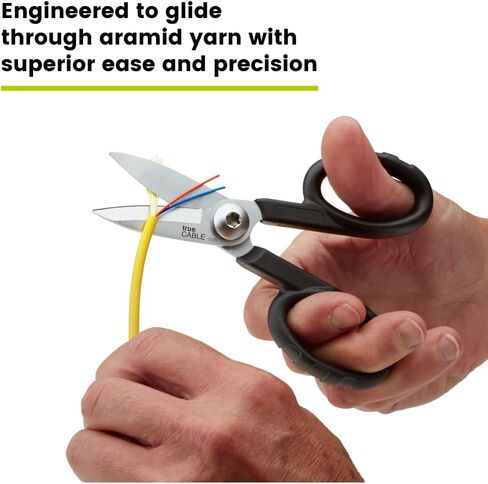 TRUE CABLE Kevlar Shear Scissors, 5.50", Industrial Grade High Carbon Steel, Fiber Optic Cable Cutter for Kevlar, Dyneema, Technora, Carbon Fiber, Fiberglass in Kuwait