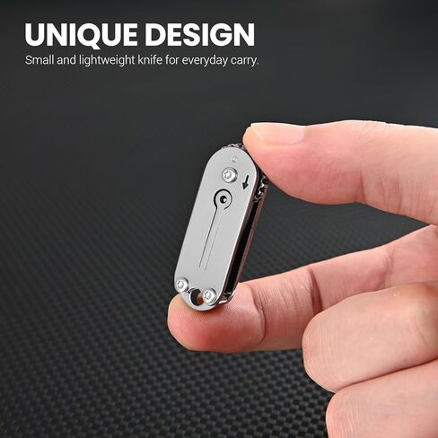 سكين جيب صغير من FUNBRO EDC للرجال، قاطع صندوق سكين صغير قابل للطي بتصميم فريد، سكين صغير صغير للحمل اليومي، هدية صغيرة للنساء والرجال (عبوة واحدة) in Kuwait