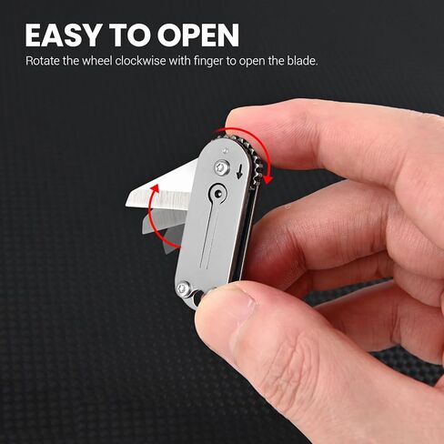 سكين جيب صغير من FUNBRO EDC للرجال، قاطع صندوق سكين صغير قابل للطي بتصميم فريد، سكين صغير صغير للحمل اليومي، هدية صغيرة للنساء والرجال (عبوة واحدة) in Kuwait