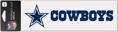 ملصق WinCraft Dallas Cowboys مقاس 3 × 10 بوصة يحمل شعارًا واسمًا مثاليًا in Kuwait