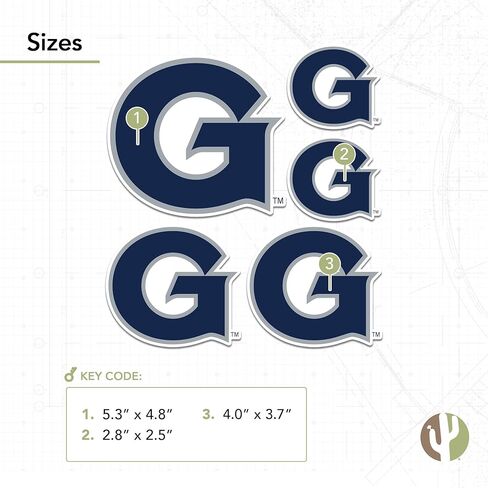 Desert Cactus Georgetown University Sticker Hoyas GU Vinyl Decals Laptop Water Bottle Car Scrapbook T3 (Type 3-6) in Kuwait