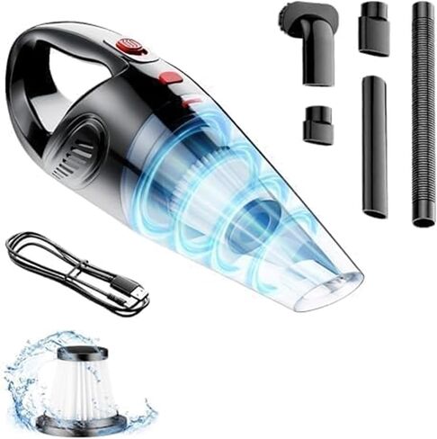 Hand Held Cordless Vacuum Cleaner Rechargeable - Handheld Car Vacuum with Strong Suction, Lightweight & Low Noise, Clean Dust & Hair Quickly in Kuwait