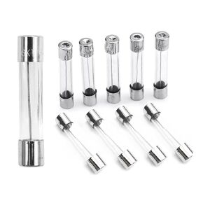 Fast Blow Fuse F2AL250V 6x30mm Pack of 10 Glass Fuse 2A 2Amp 250V Glass Fuses 0.24x1.18 Inch