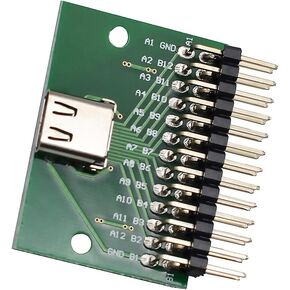 USB 3.1 TYPEC with PCB Test Socket 2.54 Pitch pin Header Test Board USB-c Mother
