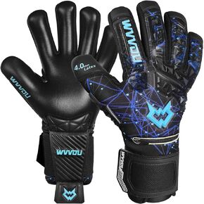 Soccer Goalie Gloves for Adults and Youth, High Performance Goalkeeper Gloves with 5 Detachable Finger Saves, Soccer Gloves with 4mm Sticky Latex Palm