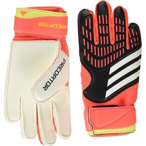 adidas Unisex-Adult Match Predator Goalie Gloves, Black/Solar Red/Solar Yellow, 6