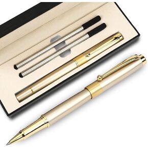 YIVONKA Ballpoint Pen Black Refill,Luxury Ballpoint Line width 0.5mm,Best Ball Pen Gift Set for Men & Women Professional Executive,Office,Nice BallPens Classy Gift Box (Blue)