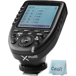 Godox Xpro-N TTL Wireless Flash Trigger for Nikon, Support 1/8000s HSS, 5 Dedicated Groups Buttons, Large Dot-Matrix LCD Display
