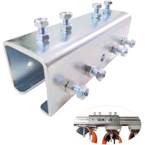 Strut Channel Bracket, 3mm Thickness U Shaped Splice Connector Joiner Extend Mounting Bracket Stable Connection Accurate Positioning for 1-5/8" Wide 1-5/8" Height Strut Channel