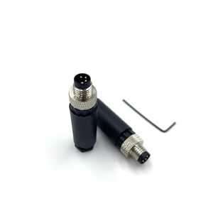2Pcs M8 4 Pin Female Circular Connector, Field Assembly Wireable Sensor Straight Type A Code Adapter IP67 Waterproof Industrial Circular Connector 60V 4A AC/DC Unshiled