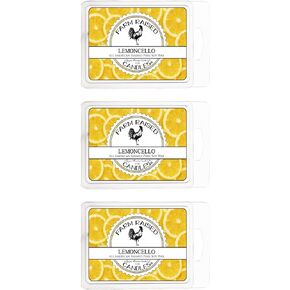 Citrus Breeze 3 Pk Wax Melts - 100% All American Made - Farm Raised Candles - Natural Paraffin Dye Free - Pet Safe Wax Warmer Melts