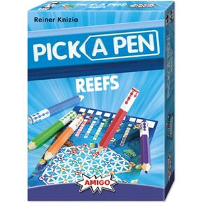 AMIGO Games Pick a Pen Reefs – Highly Innovative Roll & Write Dice Game – Score Points by Making Colorful Routes & Collecting Treasures – Perfect for Family Game Night – Kids & Adults Ages 8+