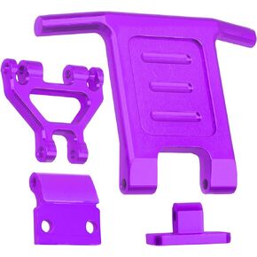 ShareGoo Aluminum Alloy Front Bumper & Rear Wing Compatible with WLtoys 144001 144010 124016 124017 124018 124019 RC Car Upgrade Parts (Red)
