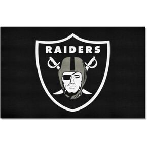 FANMATS 28798 Las Vegas Raiders Ulti-Mat Rug - 5ft. x 8ft. | Sports Fan Area Rug, Home Decor Rug and Tailgating Mat - Raiders Primary Logo