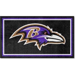 فانماتس 19859 NFL بالتيمور رافينز 3 قدم. × 5 قدم. سجادة منطقة قطيفة | سجادة منطقة المعجبين الرياضية، سجادة ديكور المنزل وسجادة الخياطة