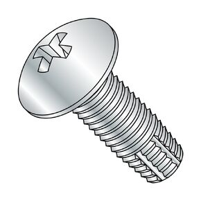 Small Parts 1110FPT Steel Thread Cutting Screw, Zinc Plated Finish, Truss Head, Phillips Drive, Type F, #10-32 Thread Size, 5/8" Length (Pack of 100)
