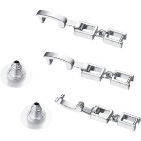 White Gold/Gold/Rose Gold Plated 3pcs Fold Over Clasp set for Bracelet or Necklace Jewelry Extender