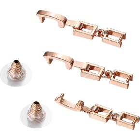 White Gold/Gold/Rose Gold Plated 3pcs Fold Over Clasp set for Bracelet or Necklace Jewelry Extender