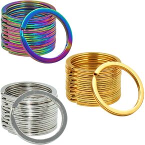 حلقات مفاتيح، 30 قطعة 1.18 بوصة (30 مم) حلقات مفاتيح مقسمة مستديرة لسلاسل المفاتيح والمنزل والسيارة المعدنية الكبيرة وعلامات حلقية للكلاب in Kuwait