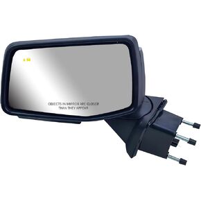 Passenger Right Side Door Mirror Power Heated with BLIS(Blind Spot Light) Glass Puddle and Signal Light Chrome Pirmer and Textured Back Cover for Chevrolet Silverado GMC Sierra from 2019 to 2023
