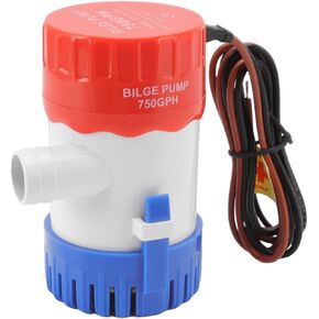 CHICIRIS Bilge Pump, Submersible Boat Non Automatic Electric Marine Bilge Pump for Pond Pool Boat RV (750GPH 24V)