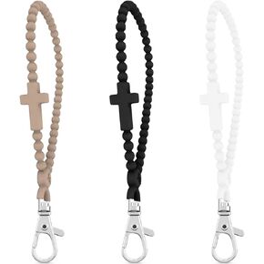 Ryan & Rose Jesus Loop - Cross Keychain Wristlet Keychain Christian Keychain - Keychain Accessories Key Chains Women