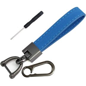 Leather Car Keychain, Universal Key Fob Key Chain for Car Keys, Handmade Lanyard Keychain with Swivel Clasps.