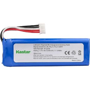 Kastar Li-Polymer Battery 3.7V 3200mAh/11.84Wh Replacement for JBL GSP872693, P763098 03 Battery and JBL Flip 3, JBLFLIP3GRAY Wireless Portable Speaker